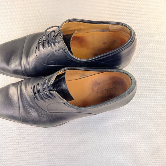 Magnanni Black Cap Toe Oxfords Shoes, Made‎ in Spain, Men\'s Size 10 D main image 9